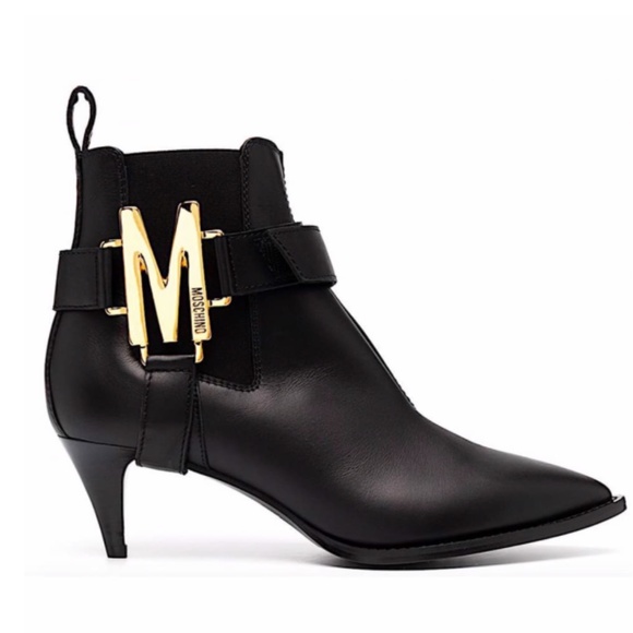 Moschino classic LEATHER ANKLE BOOTS - Picture 7 of 8